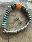 Sundance Catalog Bracelet Turquoise And Sterling Silver- Strechable