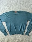 Vintage 1960s Hawick Of Scotland Hawico Cashmere Sweater Sky Blue Size 36 S m
