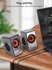 Pc Computer Speakers With Surround Sound Usb Wired Laptop Deep Bass For Desktop