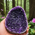 300g large Rare Amethyst Geode Cluster Purple Quartz Crystal Healing Reiki Decor