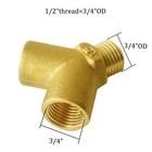 Brass Pipe Fitting Y Shaped 1 2  Npt Female X 1 2  Npt Female X 1 2  Npt Male Co
