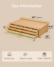 Basic 4-drawer Art Supply Storage Box  Portable Premium Beech Wood Organizer    