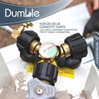 Dumble Propane Tank Adapters Lp Gas Line Splitter 2 Way Y With Gauge Qcc1 To Pol
