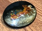      1988 Ussr Beautiful Genuine Fedoskino Papier-m  ch   Lacquer Russian 22k Gold