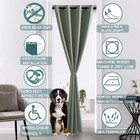 Closet Door Curtain For Open Closet  42  W Sage Green Boho Cottage Core Accordio