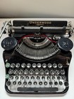 1936 Underwood Universal Portable Typewriter 4-bank  Case  Papers  Clean   Works
