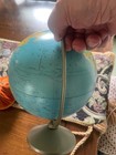 Vintage  Metal  Replogle Style  8  Rotating Desktop World Globe Made In Usa