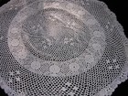  u Vintage Large Round Cotton Crochet Table Doily  36  Small Tablecloth