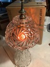Cut Crystal Glass Boudoir Vintage Bed Side Night Light Table Lamp 13 