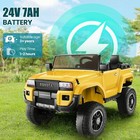 24v 2 Seater Ride On Cars  Kids Ride On Truck With 2wd 4wd Switchable 3 Speeds    