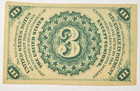Fractional Currency   Three Cents First Issue   Fr 1226 Light   Choice Unc 