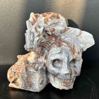 2 09lb Top Natural Mexican Agate Quartz Carved Skull  Realistic  Crystal Healing