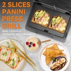 Mini Plancha El  ctrica Para Paninis  Prensa Para 2 Rebanadas De Panini  Sandwich