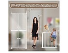 71  High Extra Tall Cat Gate - Auto Close Safety Gate With Double Pet Door Fo   