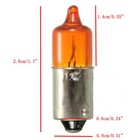 4pcs 12v 21w Motorcycle Motorbike Mini Indicator Bulbs Halogen Ba9s Base Amber