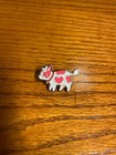 Pink White Copper Cow Calf Farm Farming Lapel Pins Badge Teal Blue Gift Box
