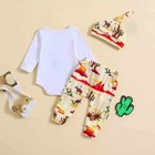 Newborn Baby Boy Girl Clothes Cute Romper Bodysuit And Pants With Hat Outfits