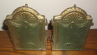  Vintage 1930s Weidlich Brothers Metal Peacock Art Deco Bookends  501