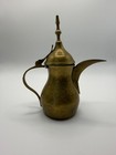 Vintage Brass Arabic Dallah Coffee Pot Middle Eastern Ornate Spout