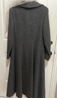 Halston Women   s Black 100  Pure Wool Overcoat 