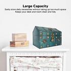 Vintage Wooden Treasure Chest Large Capacity Box W  Password Lock Organizer New