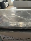 Deluxe Acrylic Triple Baseball Display Case  ad12-3 Black Base Ball Holder