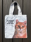 Vtg Morris The Cat 9-lives Premium Advertising Promo Canvas Tote Bag Purse Snaps