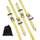 Uimoso 4 Pack 2  X 27  Ratchet Tie Down Straps 10000lbs Heavy Duty Double J Hook