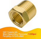 Brass Pipe Fitting Hex Bushing 3 4  Npt Male X 3 8  Npt Female Adapter