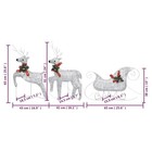 6 Piece Reindeer   Sleigh Christmas Decoration With 140 Leds For Christmas