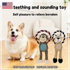 Plush Bone Dog Squeaky Toy Puppy Chew Teething Interactive Training Toy Pet Gift