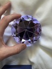Amethyst Faceted Diamond Cut Glass Crystal Paper Weight With Box