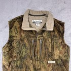 Columbia Gallatin Range Wool Vest Outfitter Brown Camo Mens Xl Hunting Vintage