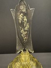 Antique Czech Art Deco Perfume Bottle   Crystal Glass Dauber Birds Intaglio