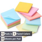 Mr  Pen- Pastel Sticky Notes  3x3  12 Pads  720 Sheets  Colorful Sticky Notes