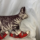 Vintage B Kliban Cat Red Sneakers Plush Throw Pillow Stuffed Animal 15    X 10   