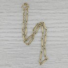 Antique 13  Bar Link Chain Necklace Watch Chain 14k Yellow Gold 4mm