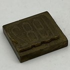 Vintage Printing Letterpress Printers Block Cut The Year 1982 Thick Brass Plate