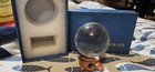 Modaier Clear Crystal Sphere Ball Approx 2 In W  Wood Stand   Box