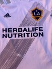 Adidas La Galaxy Mls Soccer Jersey Aeroready White gray Boys 9-10y