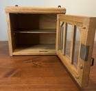 Antique Wooden Wall Cabinet Bathroom Cabinet Showcase Oak Wood Beveled Glass