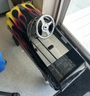 Vintage Black W  Flames    57 Chevy Metal Pedal Car    hot Rod    By Instep Complete