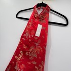 Zhi Cheng Womens Size 40 Silk Dress Red Chinese Traditional Dragon New
