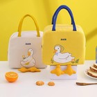 Cute Work picnic Reusable Kawaii Insulated Hot cold Duck Lunch Bag