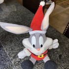Vintage Bugs Bunny Looney Tunes Christmas Santa Plush Toy