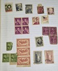 1934 Vintage Ivory Stamp Club Album   Collection Of Loose Postage Stamps