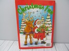 Christmas Fun Coloring   Activity Book 2002 Jumbo Santa Reindeer Animals Vtg A2