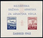 Croatia 1942  Aviation Expo Of Zagreb Souvenir Sheets Perf   Imperf Sct B11-12