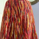 Cato Multicolor Striped Skirt Size 14 Red Orange Yellow Boho Flowy Midi Maxi