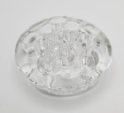 11 Hole Flower Frog Holder Clear Glass 3 Inch Diameter